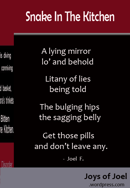 poem about anorexia, bulimia, dieting, slimming, losing weight , joys of joel poems