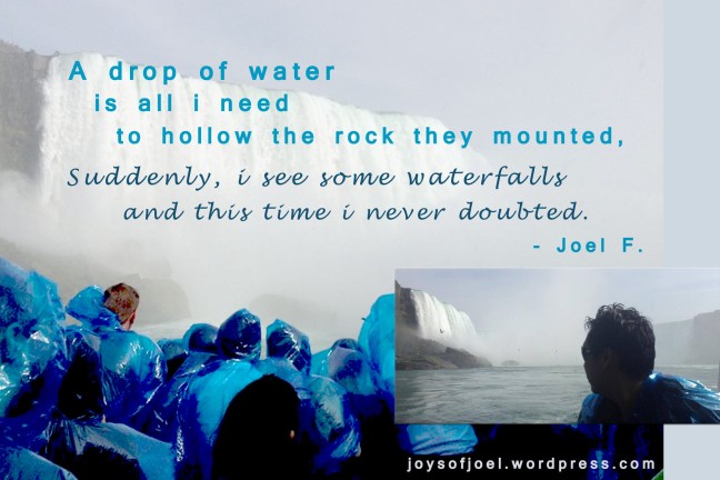 i see some waterfalls, joys of joel poems, poetry about faith and healing, niagara falls canada