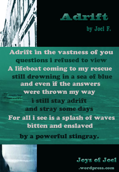 Adrift, joys of joel poems, a poem about life, confusion and blind devotion
