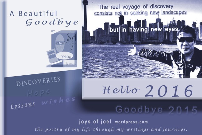 happy new year, 2016, joys of joel musings, poem and thoughts about 2016, a beautiful goodbye